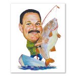 Bild von   erstellung karikatur angler mijpg | fotogeschenkideende 🎀 Geschenke mit eigenem Foto Motiv o Text