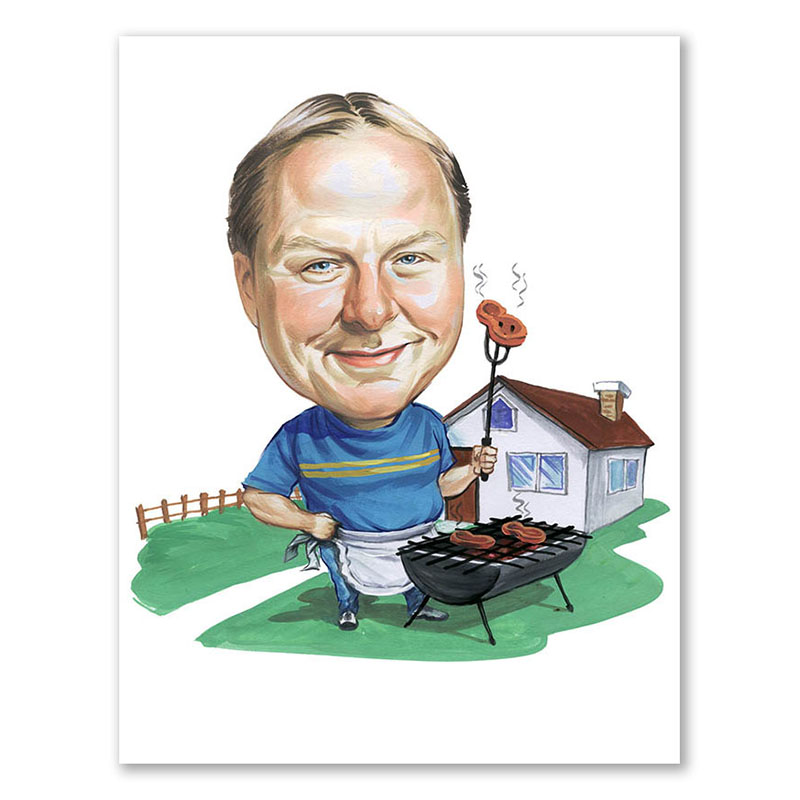 Bild von   erstellung karikatur grillchefjpg | fotogeschenkideende 🎀 Geschenke mit eigenem Foto Motiv o Text
