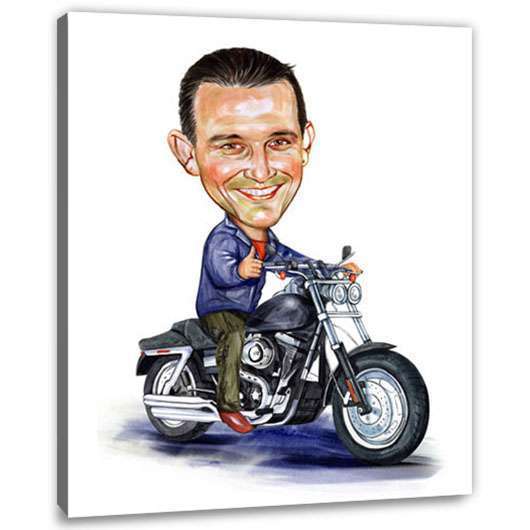 Bild von   erstellung karikatur motorradjpg | fotogeschenkideende 🎀 Geschenke mit eigenem Foto Motiv o Text