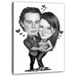 Bild von   erstellung karikatur liebe swjpg | fotogeschenkideende 🎀 Geschenke mit eigenem Foto Motiv o Text
