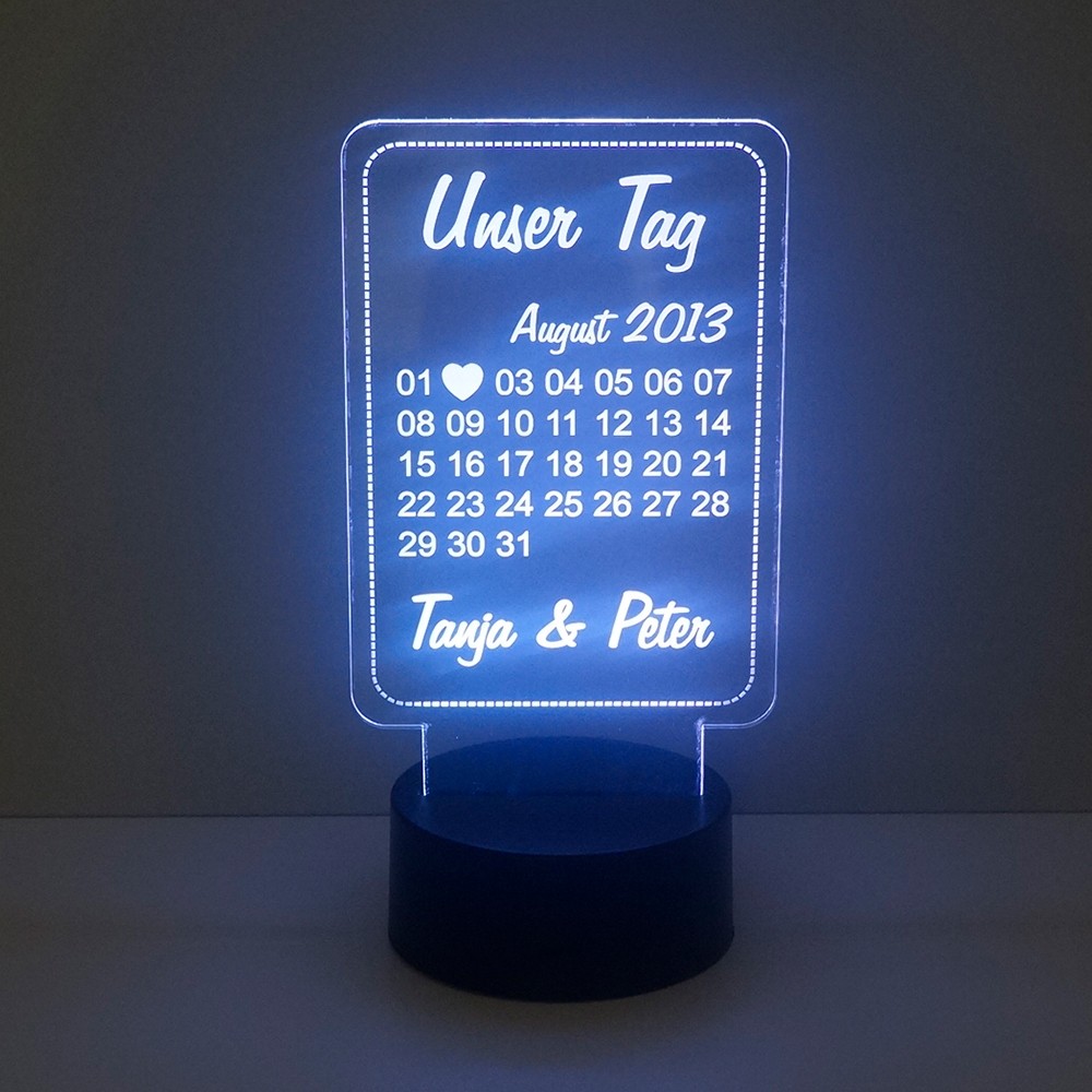 Bild von   led kalender aus acryl unserjpg | fotogeschenkideende 🎀 Geschenke mit eigenem Foto Motiv o Text