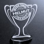 Bild von   acryl pokal mit namensgravur bjpg | fotogeschenkideende 🎀 Geschenke mit eigenem Foto Motiv o Text