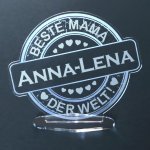Bild von   acryl button mit namensgravurjpg | fotogeschenkideende 🎀 Geschenke mit eigenem Foto Motiv o Text