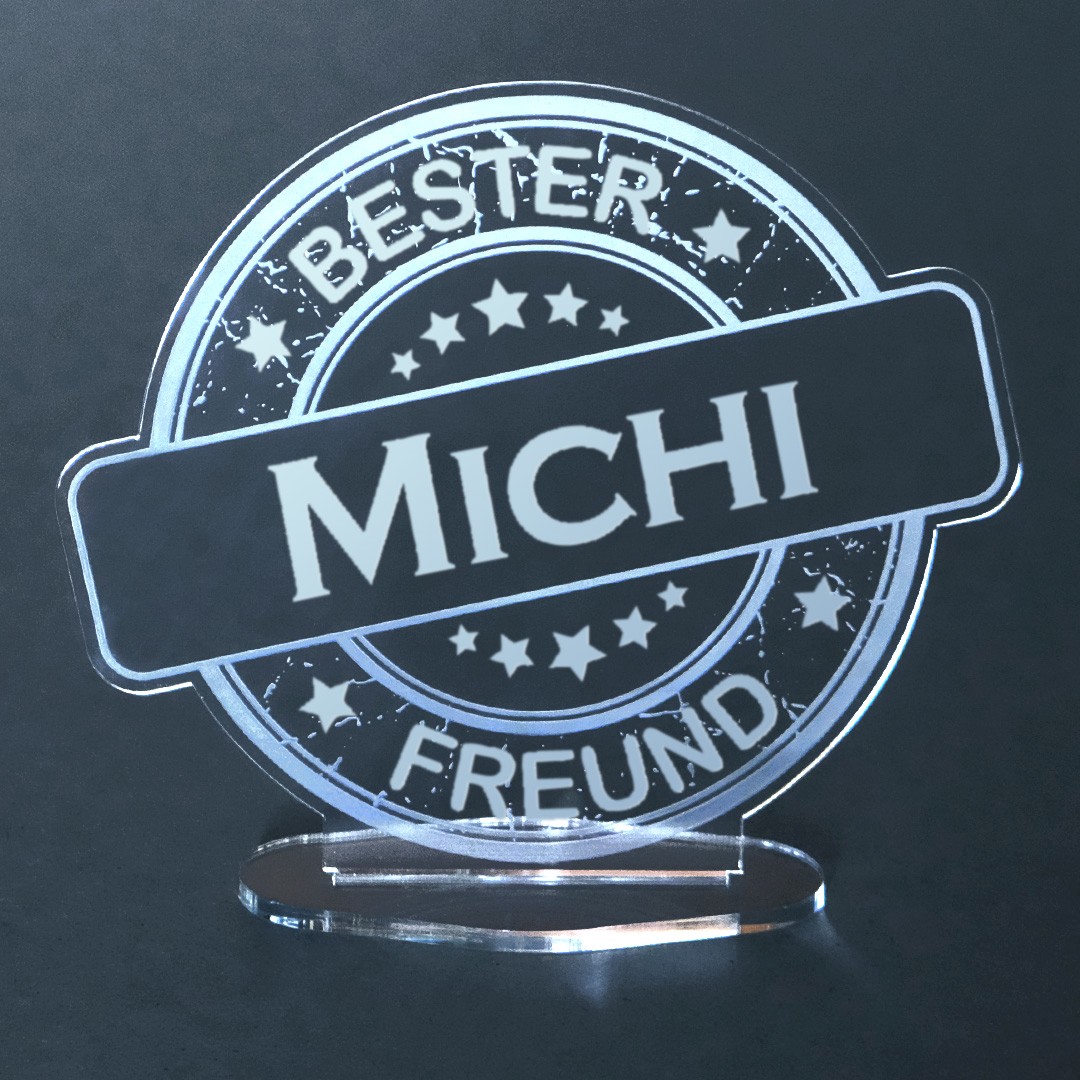 Bild von   acryl button mit namensgravurjpg | fotogeschenkideende 🎀 Geschenke mit eigenem Foto Motiv o Text