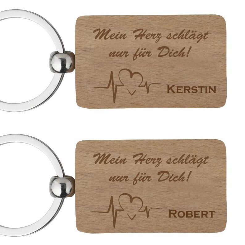 Bild von   holz partner schluesselanhaengjpg | fotogeschenkideende 🎀 Geschenke mit eigenem Foto Motiv o Text
