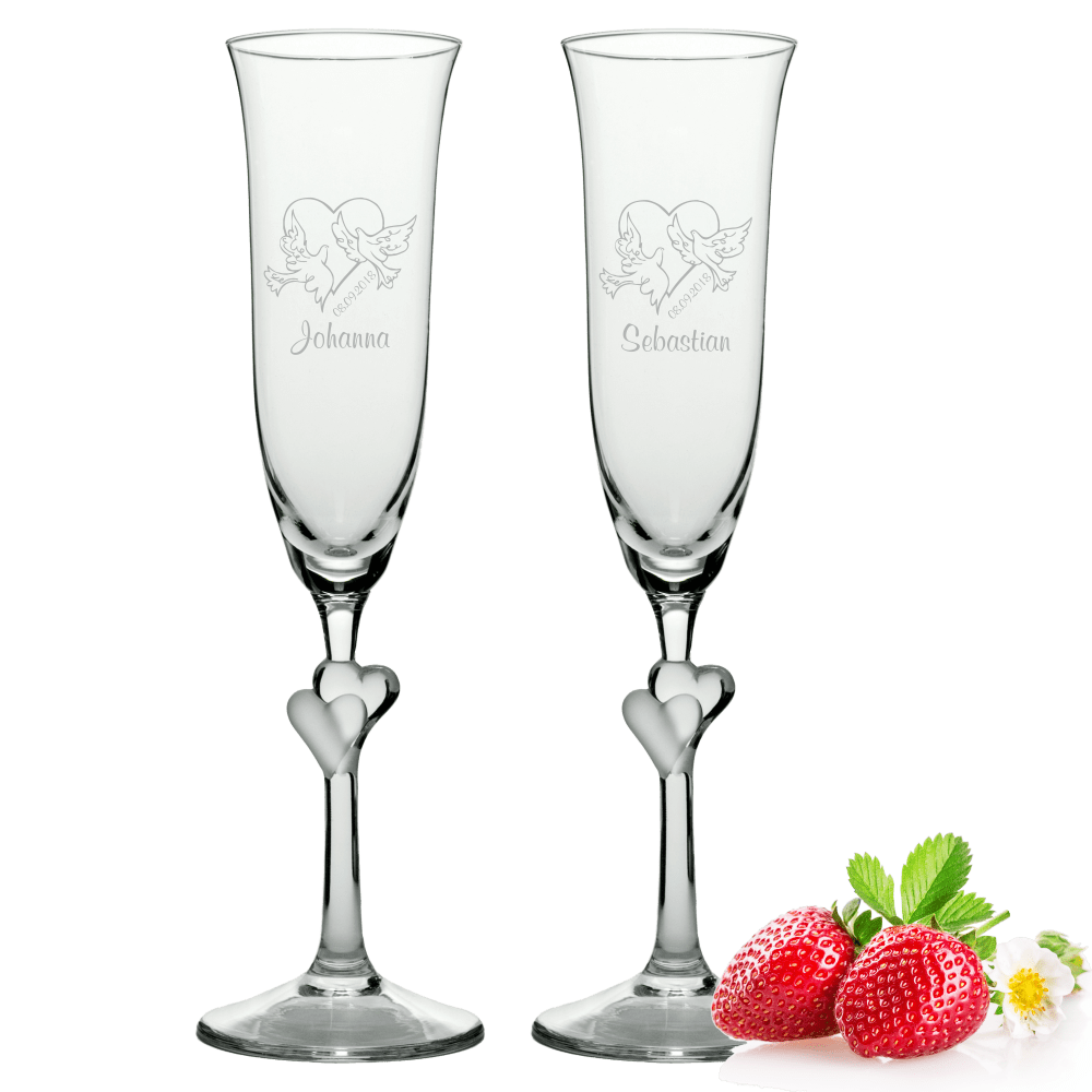 Bild von   sektglaeser set herzen mit wunpng | fotogeschenkideende 🎀 Geschenke mit eigenem Foto Motiv o Text