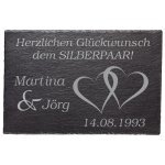 Bild von   schiefertafel zur silberhochzejpg | fotogeschenkideende 🎀 Geschenke mit eigenem Foto Motiv o Text