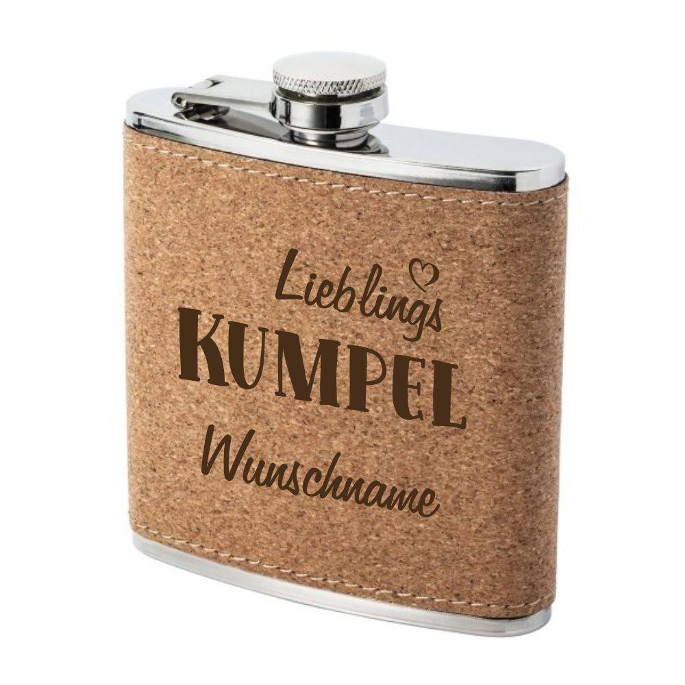 Bild von   flachmann kork mit gravur liebjpg | fotogeschenkideende 🎀 Geschenke mit eigenem Foto Motiv o Text