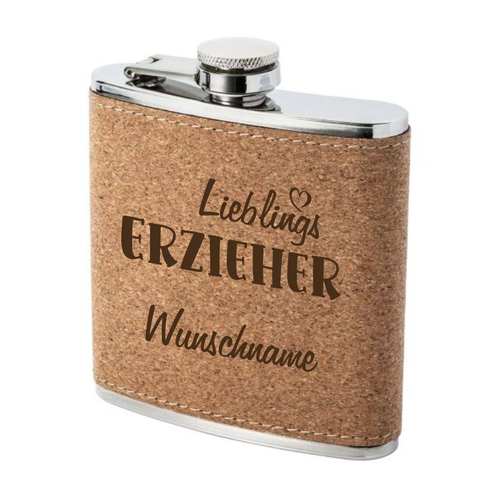 Bild von   flachmann kork mit gravur liebjpg | fotogeschenkideende 🎀 Geschenke mit eigenem Foto Motiv o Text