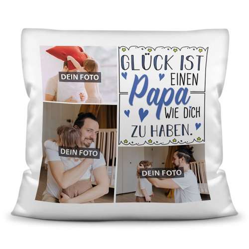 Bild von   kissen fuer papa fotocollagejpg | fotogeschenkideende 🎀 Geschenke mit eigenem Foto Motiv o Text