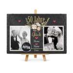 Bild von   schiefertafel mit fotos zur gojpg | fotogeschenkideende 🎀 Geschenke mit eigenem Foto Motiv o Text