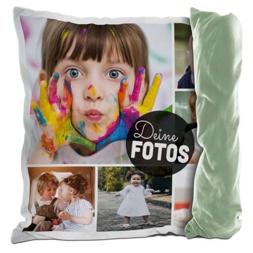 Bild von   kissen mit fotocollage farbijpg | fotogeschenkideende 🎀 Geschenke mit eigenem Foto Motiv o Text