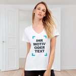 Bild von   damen bio t shirt v ausschnittjpg | fotogeschenkideende 🎀 Geschenke mit eigenem Foto Motiv o Text
