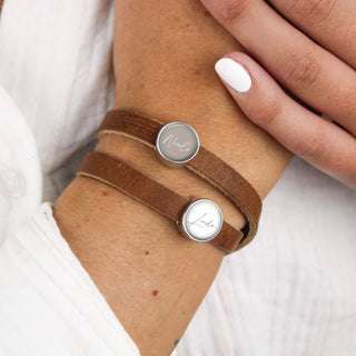 Bild von   lederarmband doppelt hellbraunjpg | fotogeschenkideende 🎀 Geschenke mit eigenem Foto Motiv o Text
