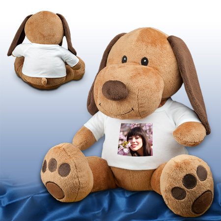 Bild von   kuscheltier hund mit fotojpg | fotogeschenkideende 🎀 Geschenke mit eigenem Foto Motiv o Text