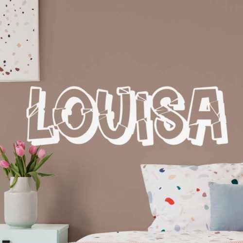 Personalisierte Sticker Gebrochenes graffiti mit Namen