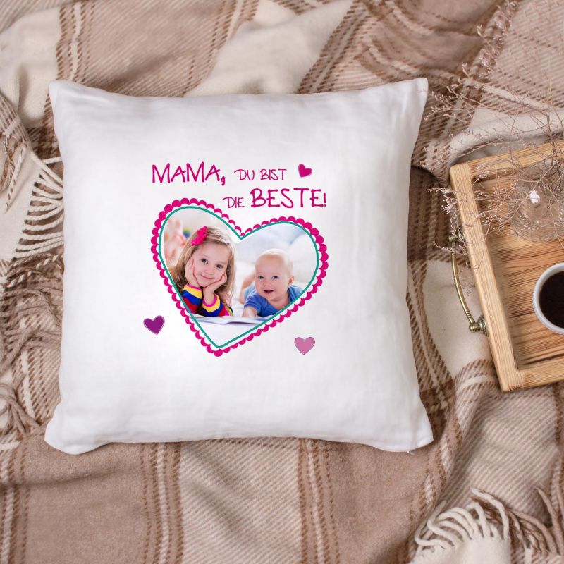Bild von   kissen mama du bist die bestjpg | fotogeschenkideende 🎀 Geschenke mit eigenem Foto Motiv o Text