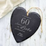 Bild von   schieferherz zur diamantenen hjpg | fotogeschenkideende 🎀 Geschenke mit eigenem Foto Motiv o Text