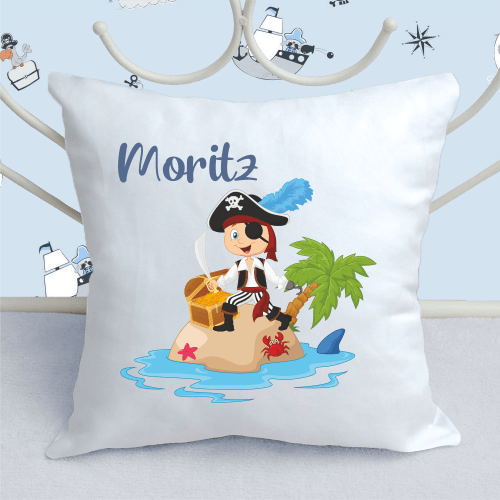Kinder-Kissen mit Wunschnamen Pirat