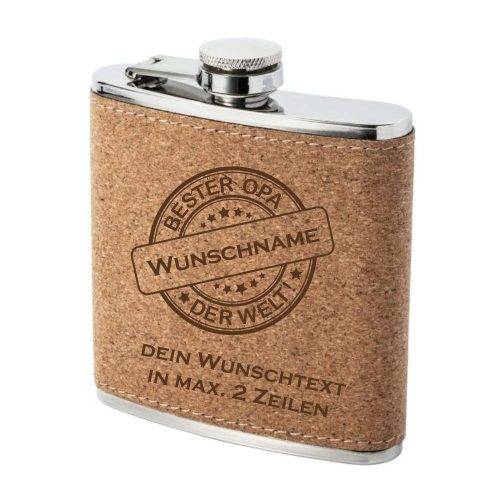 Flachmann mit Wunschnamen für den Besten Opa