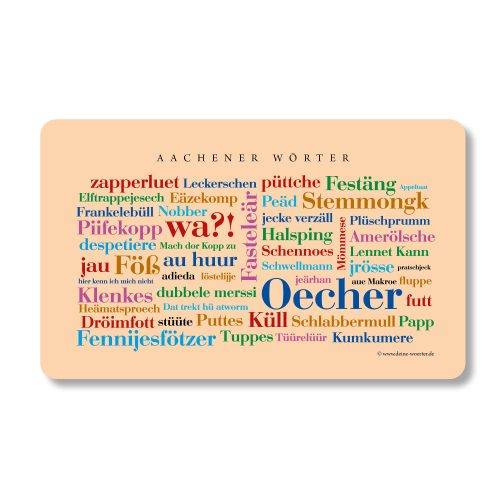 Frühstücksbrettchen Aachener Wörter