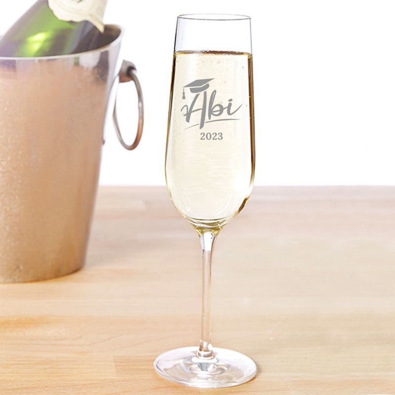 Bild von   sektglas mit gravur zum abiturjpg | fotogeschenkideende 🎀 Geschenke mit eigenem Foto Motiv o Text
