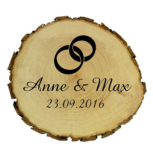 Bild von   kleine baumscheibe mit namen ujpg | fotogeschenkideende 🎀 Geschenke mit eigenem Foto Motiv o Text