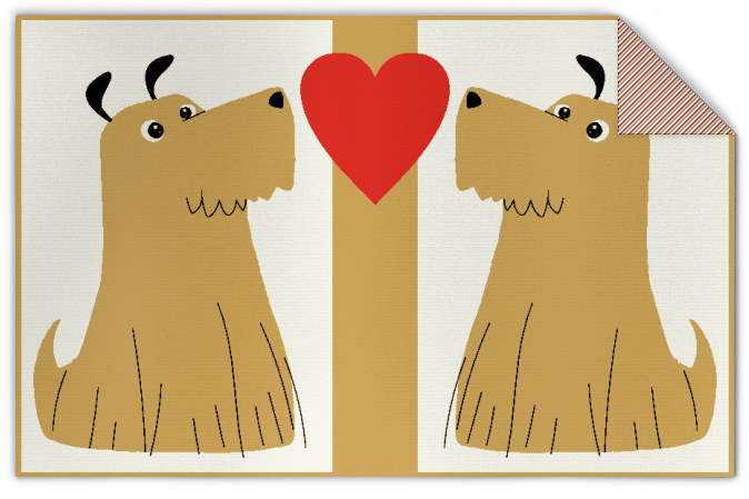 Strickdecke Hunde Liebe