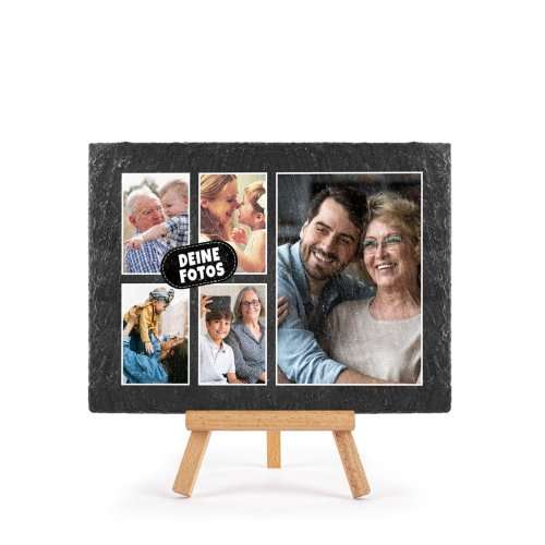 Bild von   schieferplatte mit fotocollagejpg | fotogeschenkideende 🎀 Geschenke mit eigenem Foto Motiv o Text