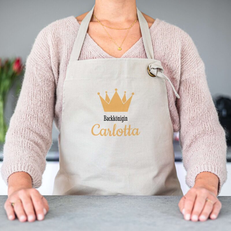 Bild von   kochschuerze bedrucken beigejpg | fotogeschenkideende 🎀 Geschenke mit eigenem Foto Motiv o Text