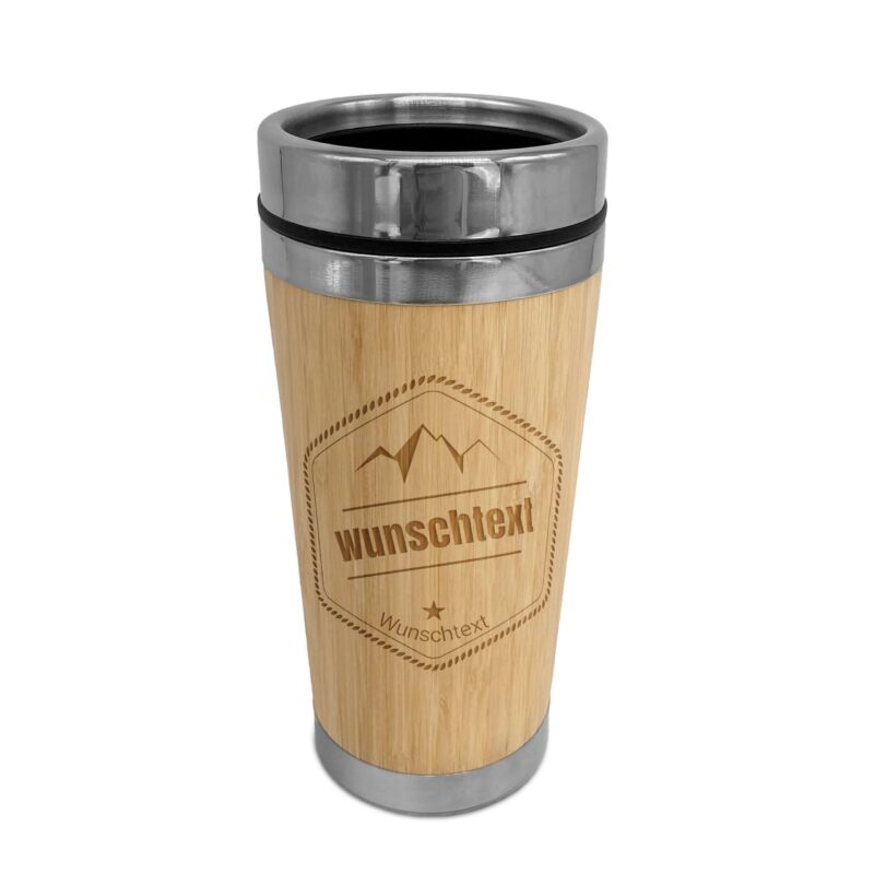 Bild von   bambus thermobecher mit gravurjpg | fotogeschenkideende 🎀 Geschenke mit eigenem Foto Motiv o Text