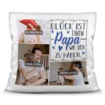 Bild von   kissen fuer papa fotocollagejpg | fotogeschenkideende 🎀 Geschenke mit eigenem Foto Motiv o Text