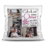 Bild von   kissen fuer oma fotocollagejpg | fotogeschenkideende 🎀 Geschenke mit eigenem Foto Motiv o Text