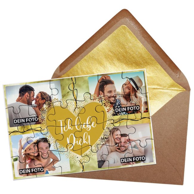 Bild von   foto puzzle mit vier fotos undjpg | fotogeschenkideende 🎀 Geschenke mit eigenem Foto Motiv o Text
