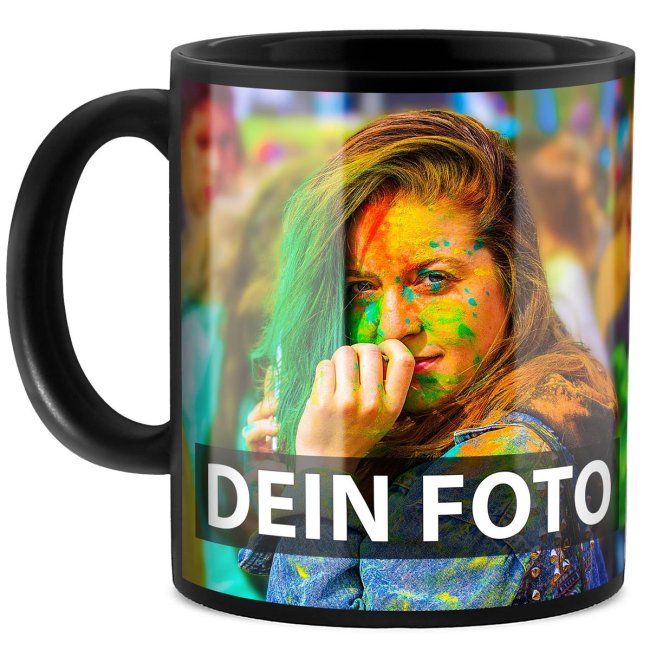 Schwarze Fototasse