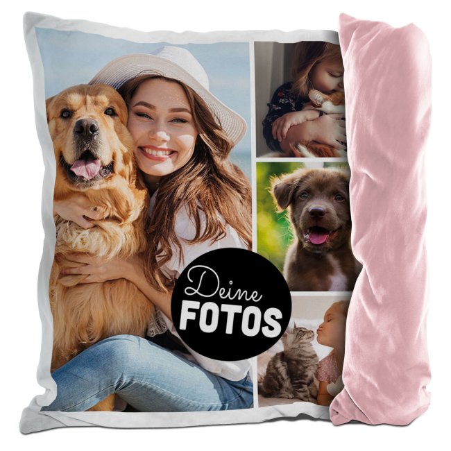 Bild von   flauschiges kissen mit fotocoljpg | fotogeschenkideende 🎀 Geschenke mit eigenem Foto Motiv o Text