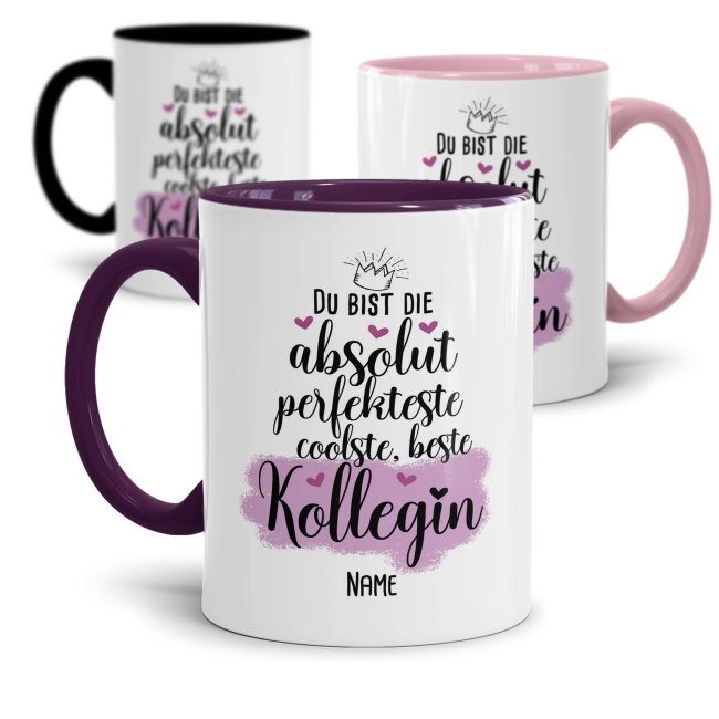 Tasse mit Name für die beste Kollegin