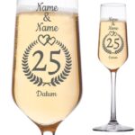 Bild von   sektglas mit gravur zur silberjpg | fotogeschenkideende 🎀 Geschenke mit eigenem Foto Motiv o Text