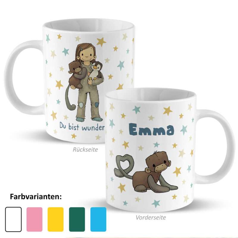 Personalisierbare Tasse »Anouk« mit Name, weiß