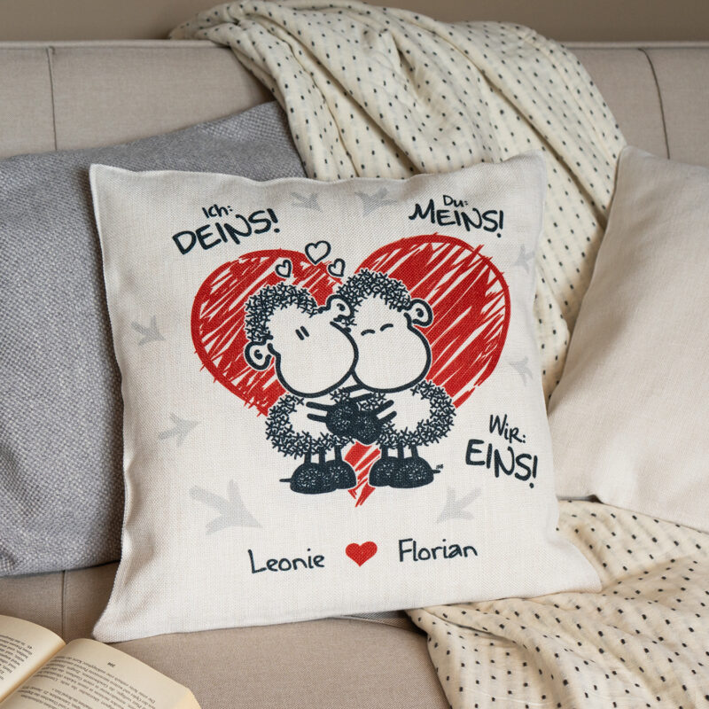 Bild von   kissen fuer paare ich deinsjpg | fotogeschenkideende 🎀 Geschenke mit eigenem Foto Motiv o Text