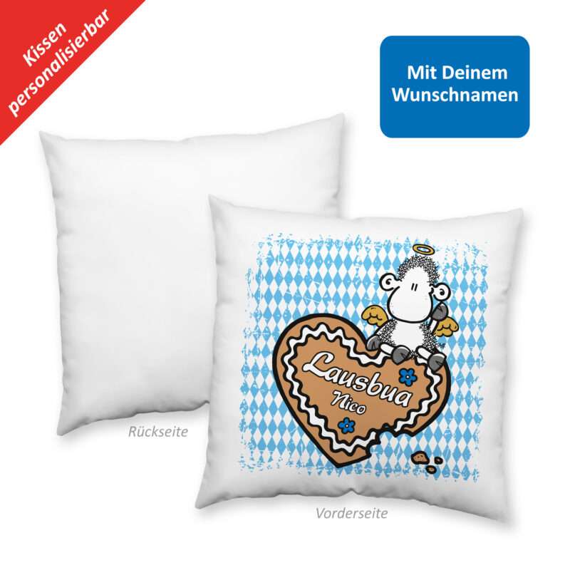Bild von   kissen lausbua mit wunjpg | fotogeschenkideende 🎀 Geschenke mit eigenem Foto Motiv o Text