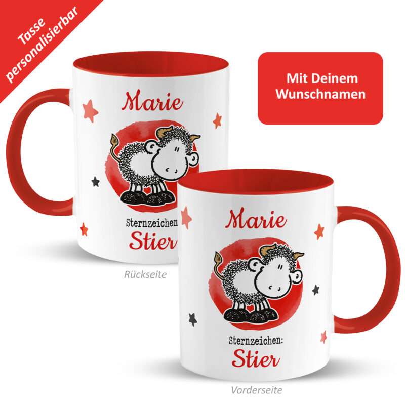 Bild von   tasse mit sternzeichen stierjpg | fotogeschenkideende 🎀 Geschenke mit eigenem Foto Motiv o Text