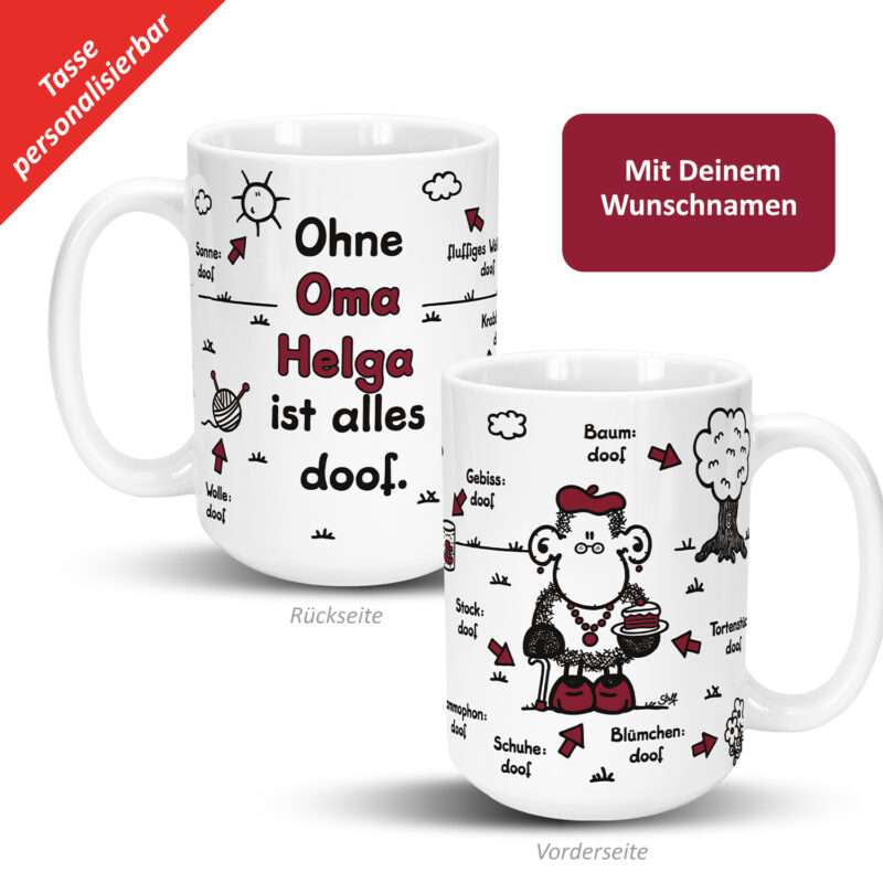 Bild von   xl tasse ohne oma ist aljpg | fotogeschenkideende 🎀 Geschenke mit eigenem Foto Motiv o Text