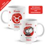 Bild von   tasse mit sternzeichen stierjpg | fotogeschenkideende 🎀 Geschenke mit eigenem Foto Motiv o Text