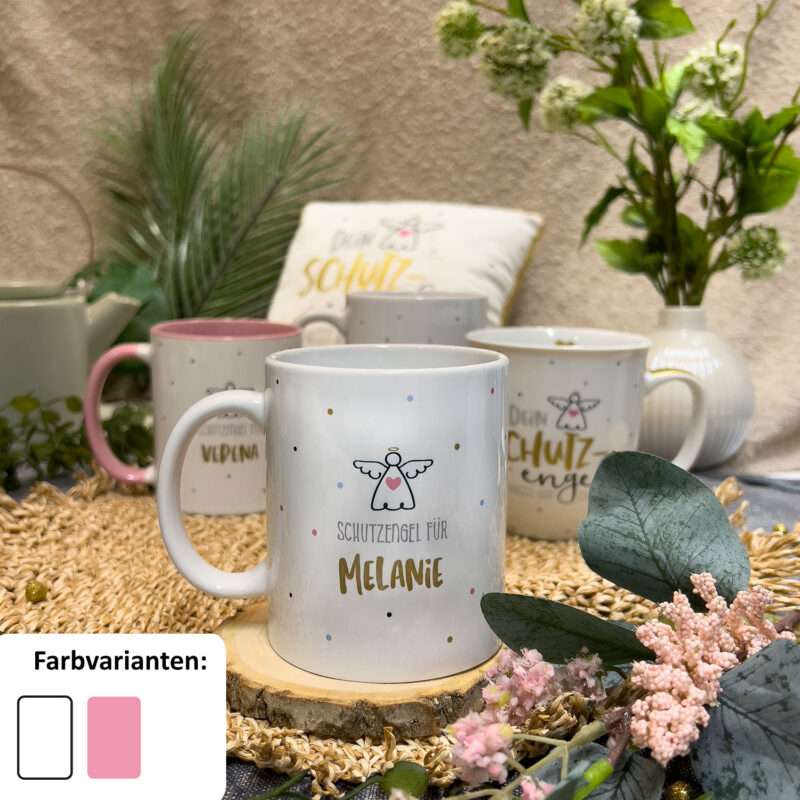 Tasse »Schutzengel für …!« mit Wunschnamen, personalisiert