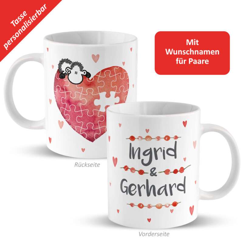Bild von   tasse fuer paare puzzle mijpg | fotogeschenkideende 🎀 Geschenke mit eigenem Foto Motiv o Text