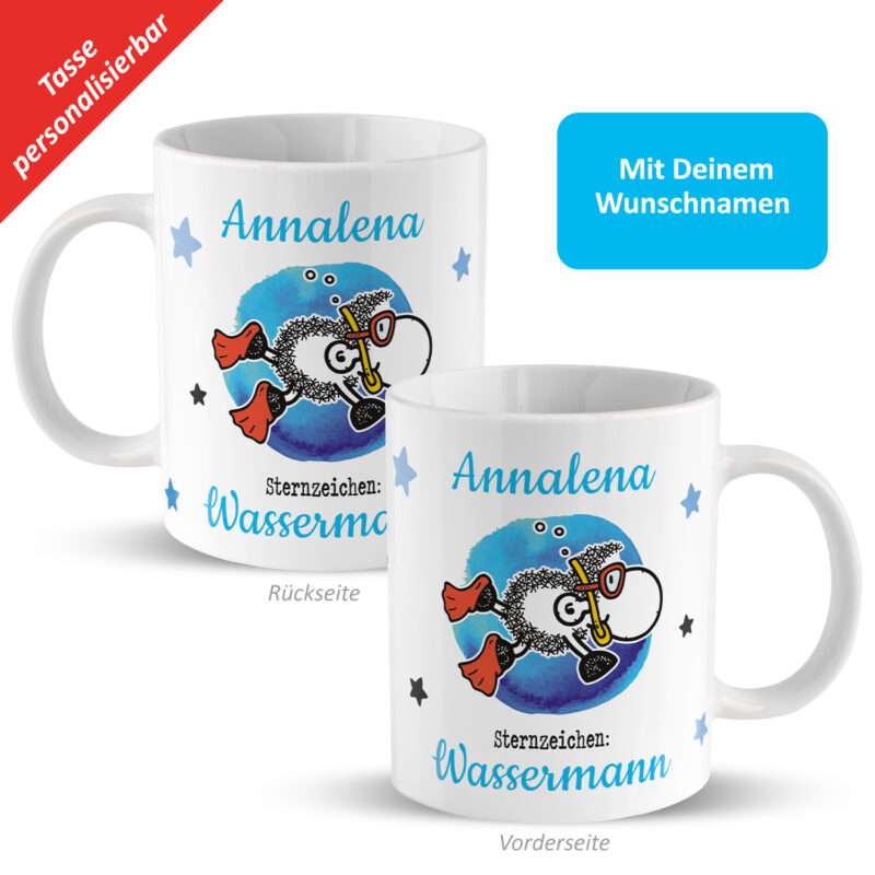 Bild von   tasse mit sternzeichen wassejpg | fotogeschenkideende 🎀 Geschenke mit eigenem Foto Motiv o Text