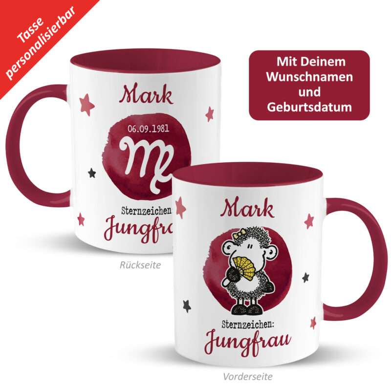 Bild von   tasse mit sternzeichen jungfjpg | fotogeschenkideende 🎀 Geschenke mit eigenem Foto Motiv o Text