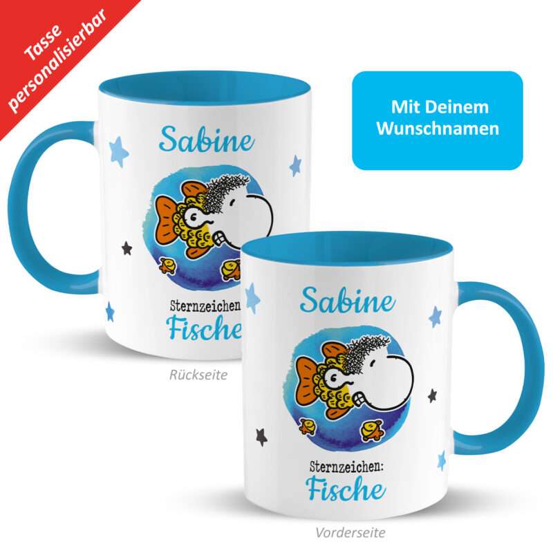 Bild von   tasse mit sternzeichen fischjpg | fotogeschenkideende 🎀 Geschenke mit eigenem Foto Motiv o Text