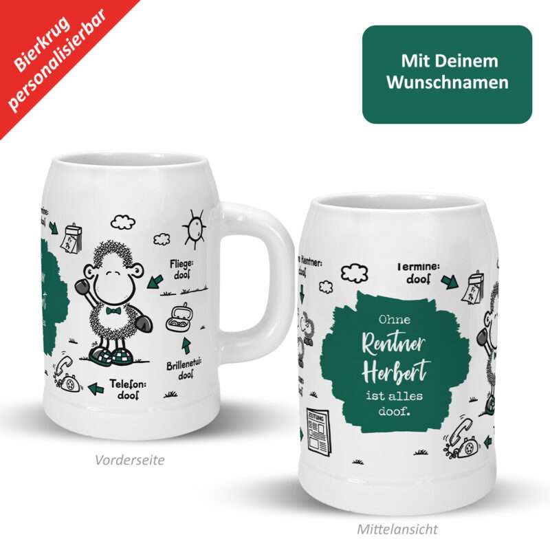 Bild von   bierkrug ohne rentner isjpg | fotogeschenkideende 🎀 Geschenke mit eigenem Foto Motiv o Text